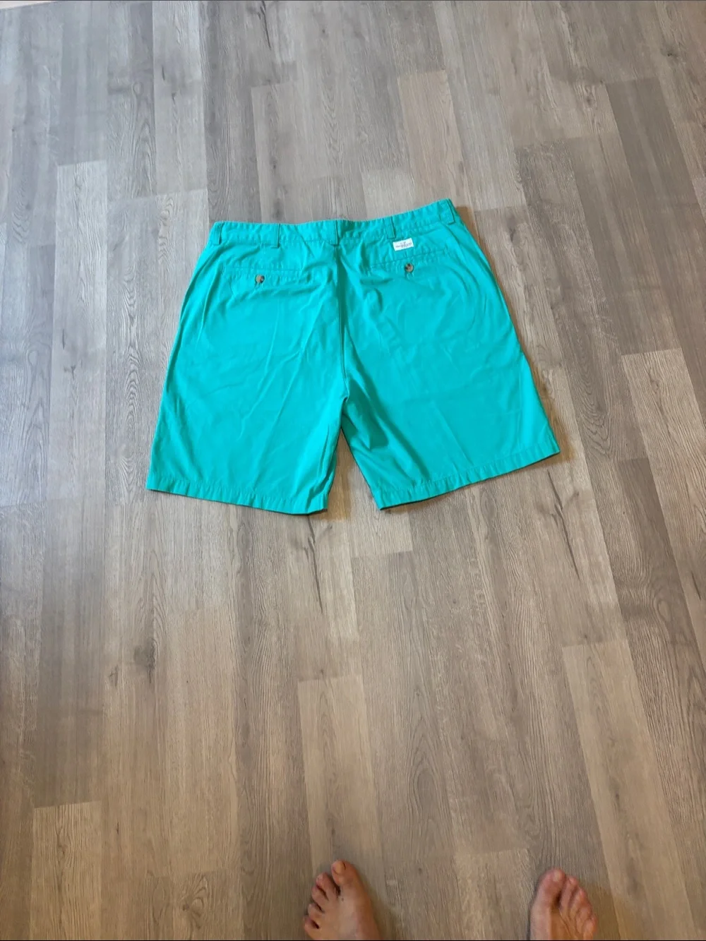 Vineyard Vines Teal Flat Front Chino Shorts